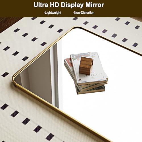 56" x 21" Gold Aluminum Frame Full Length Floor Mirror Z48199