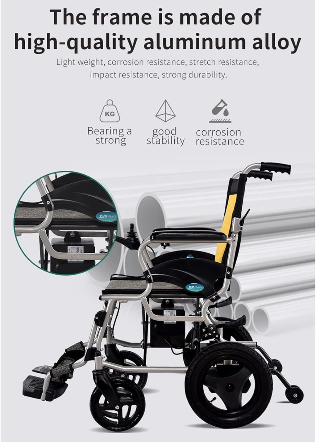 Lightweight Folding Electric Wheelchair W45486