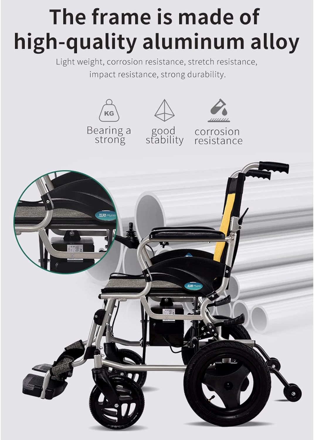 Lightweight Folding Electric Wheelchair W45486