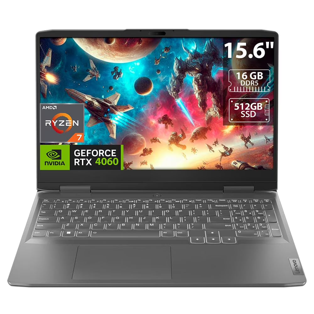 15.6'' FHD 144Hz Gaming Laptop AMD Ryzen 7 16GB RAM 512GB SSD NVIDIA GeForce RTX 4060 8GB Onyx Grey N31875