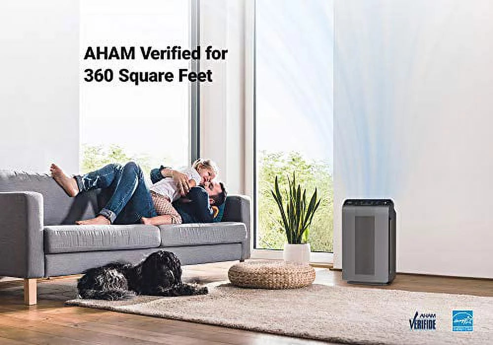 Gray Air Purifier with True HEPA and Carbon Filter V71489