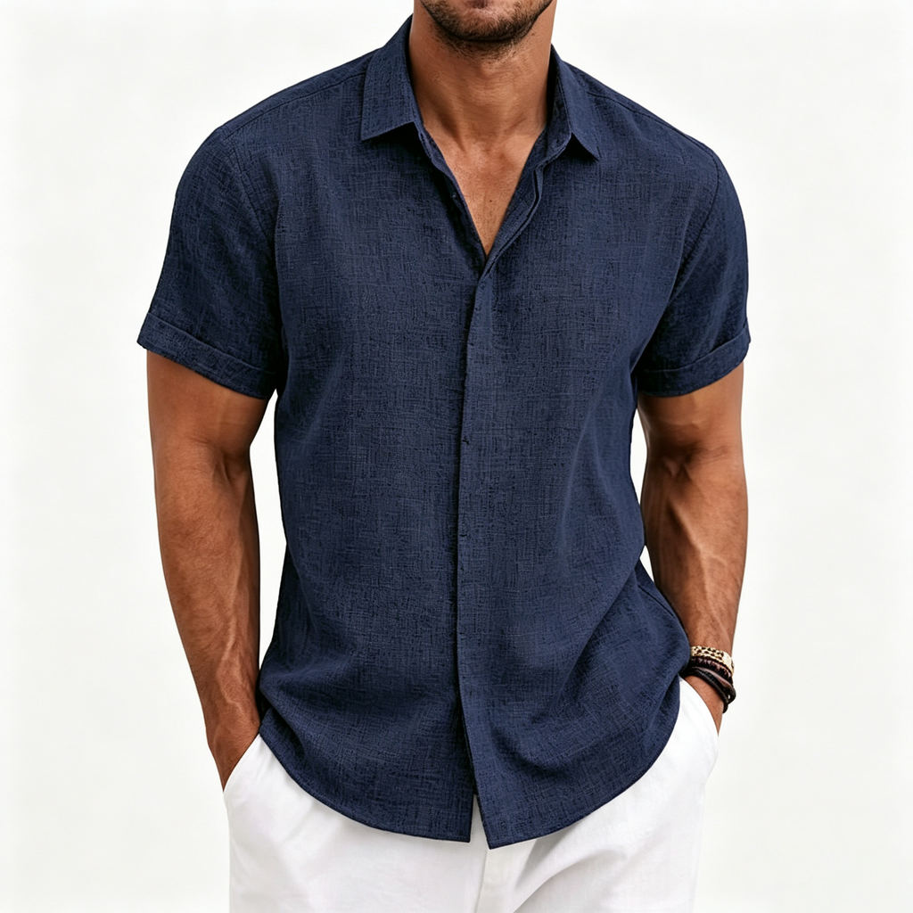 Vacation Loose Linen Short-Sleeve Shirt