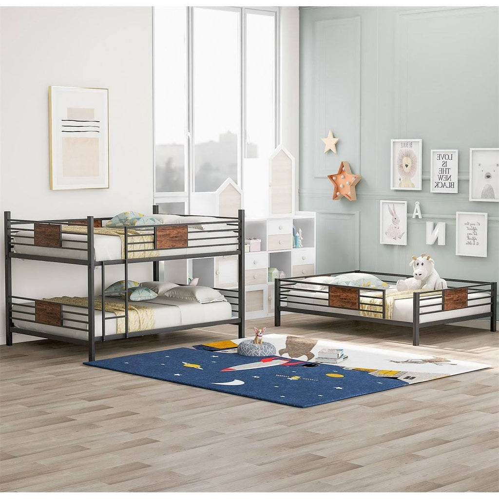 White Full Over Full Over Full Triple Bed I515
