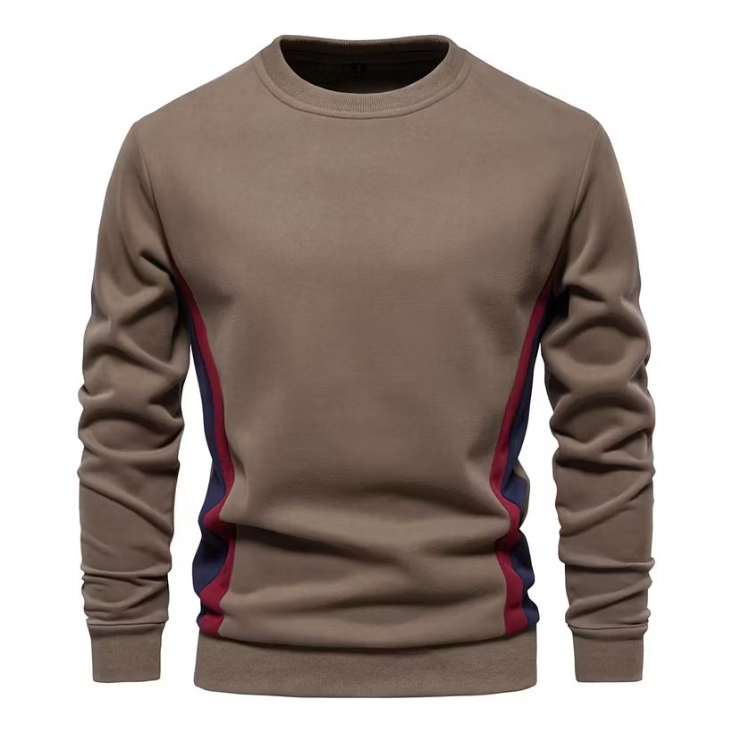 Men's Patchwork Cotton Casual Sweatshirt