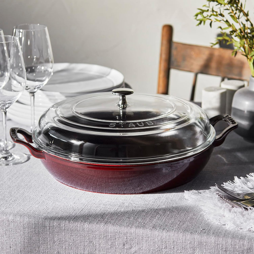 Cast Iron 3.5-qt Braiser with Glass Lid N499951