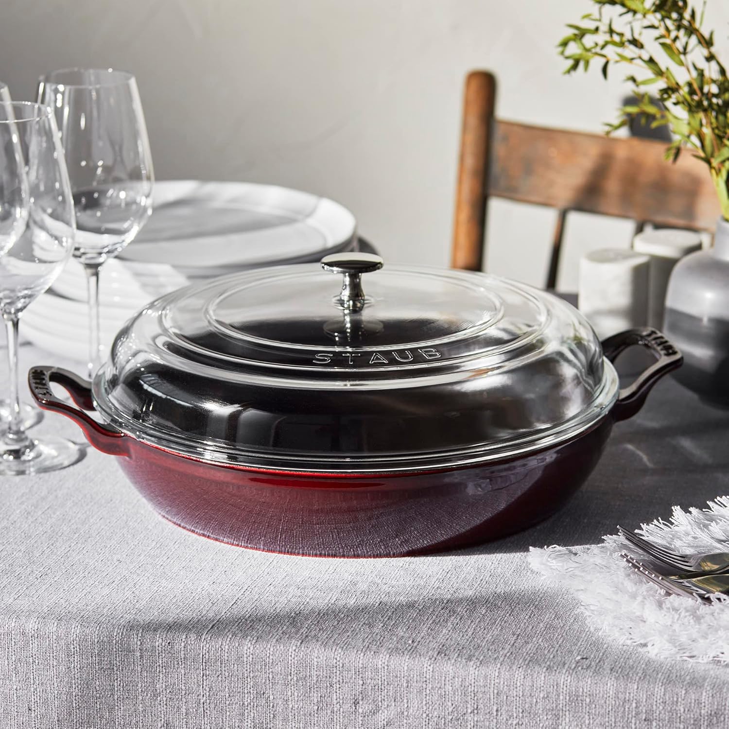 Cast Iron 3.5-qt Braiser with Glass Lid N499951