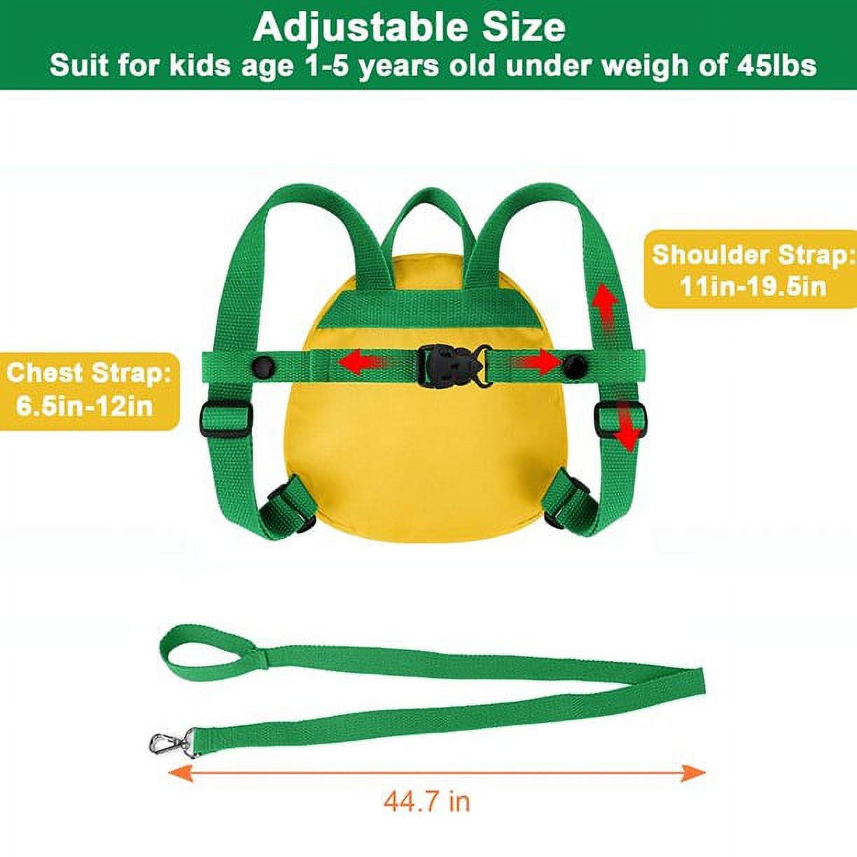 Yellow Dinosaur Toddler Backpack with Harness Leash Wristband Y85900