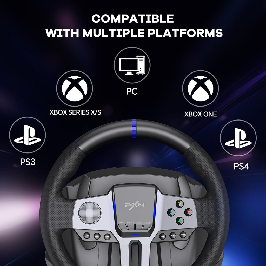 Racing Wheel Steering Wheel with Shifter and Pedal W74260