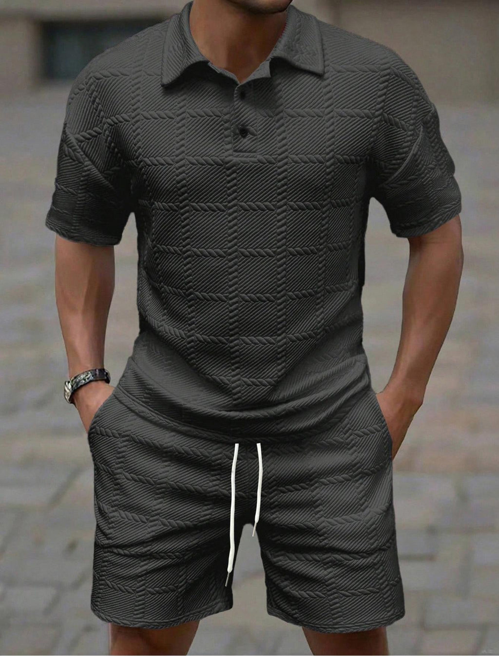 Men's Stylish Casual Short-Sleeve Set