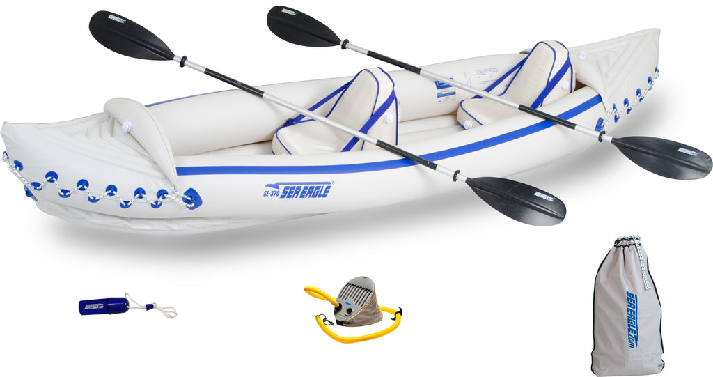 Inflatable Sports Kayak with Seat, Paddle, Pump and Bag S997132