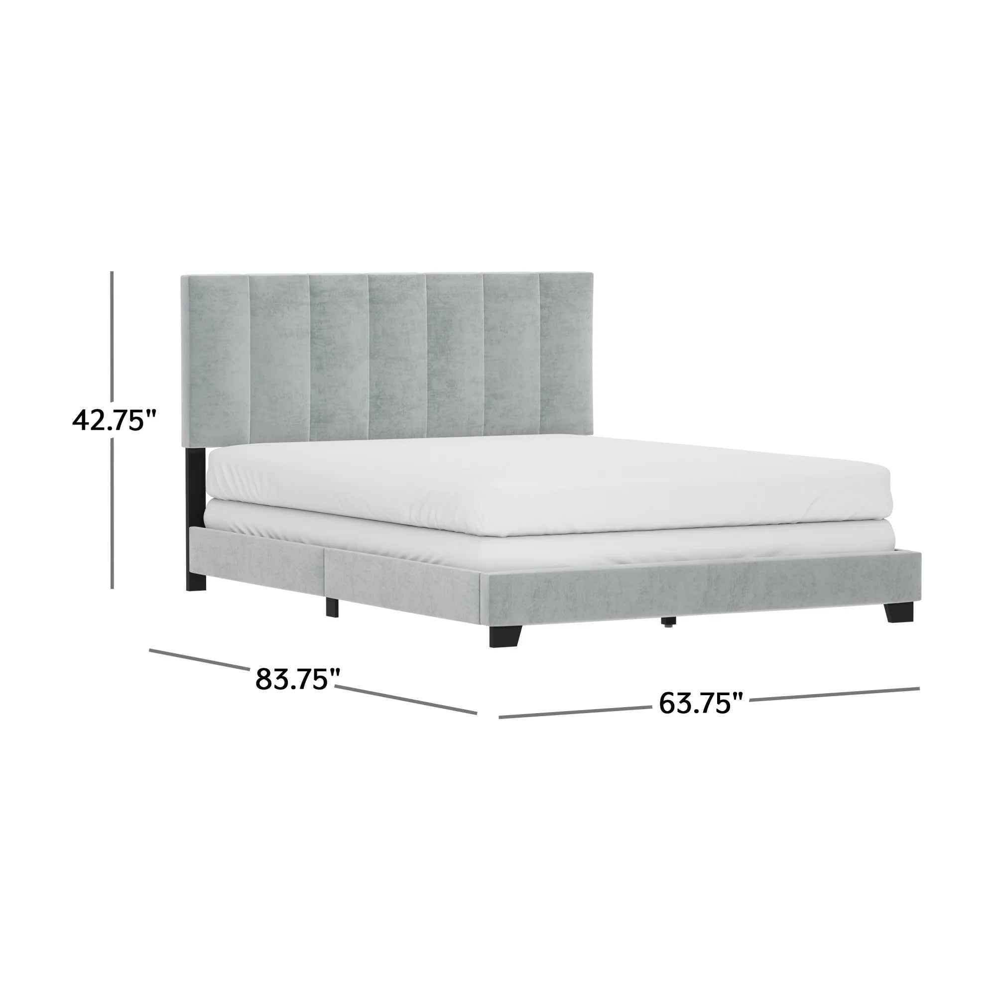 Platinum Gray Upholstered Queen Bed C95150