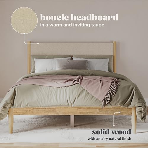 Queen Bed Boucle Platform E341