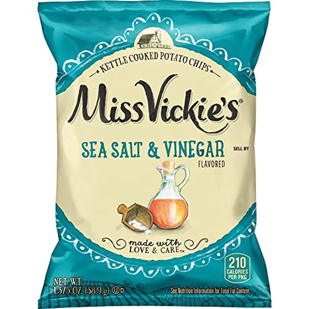 1.38 oz. Kettle Cooked Potato Chips Sea Salt and Vinegar P328