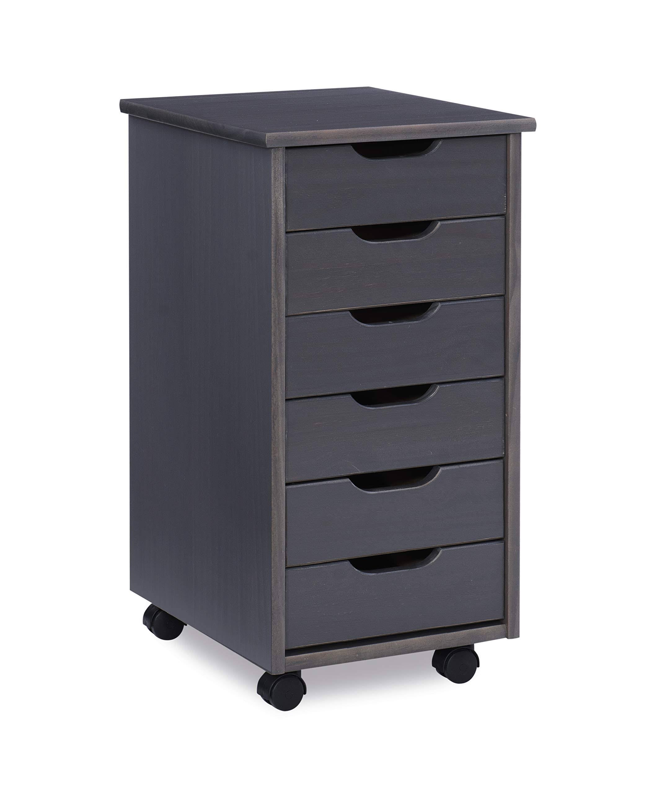 Grey Six Drawer Rolling Cart K84903