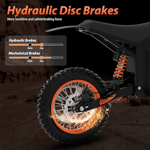 14"/12" Fat Tire 2000W Electric Dirt Bike with 48V 21AH Battery O77011