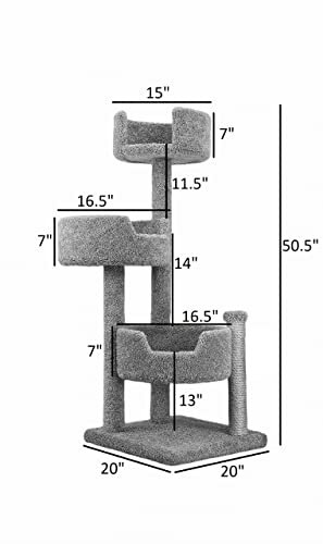 Wood and Carpet Cat Tree J968