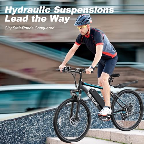 Electric Bike 500W 45 Miles 20 MPH 48V Removable Battery 26" Tires Front Fork Suspension O874767