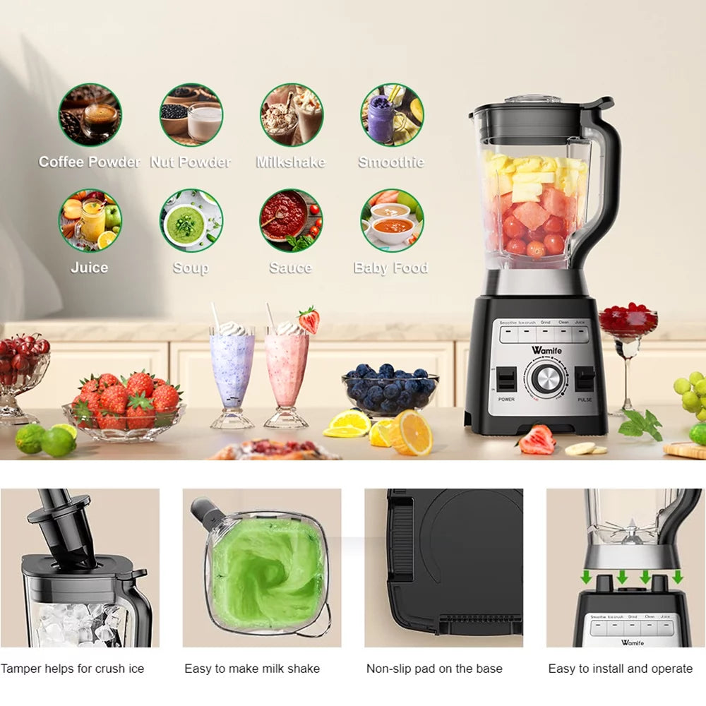 70oz Glass Countertop Blender with Stainless Steel Blades T509503