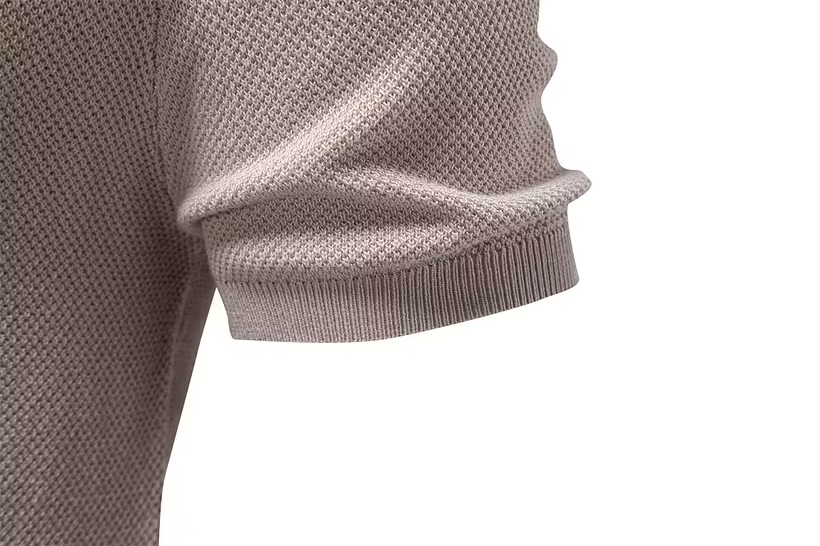 Men's Casual Solid Color Knit T-Shirt
