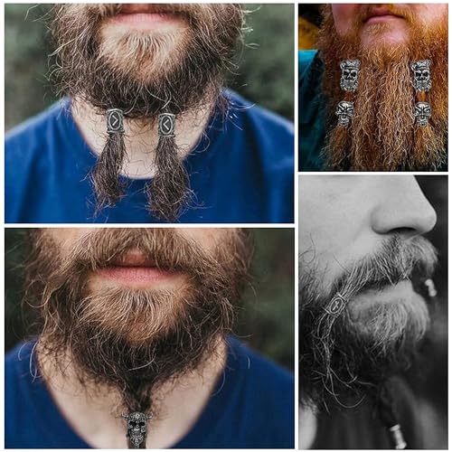 18pcs Stainless Steel Beard Beads H45350