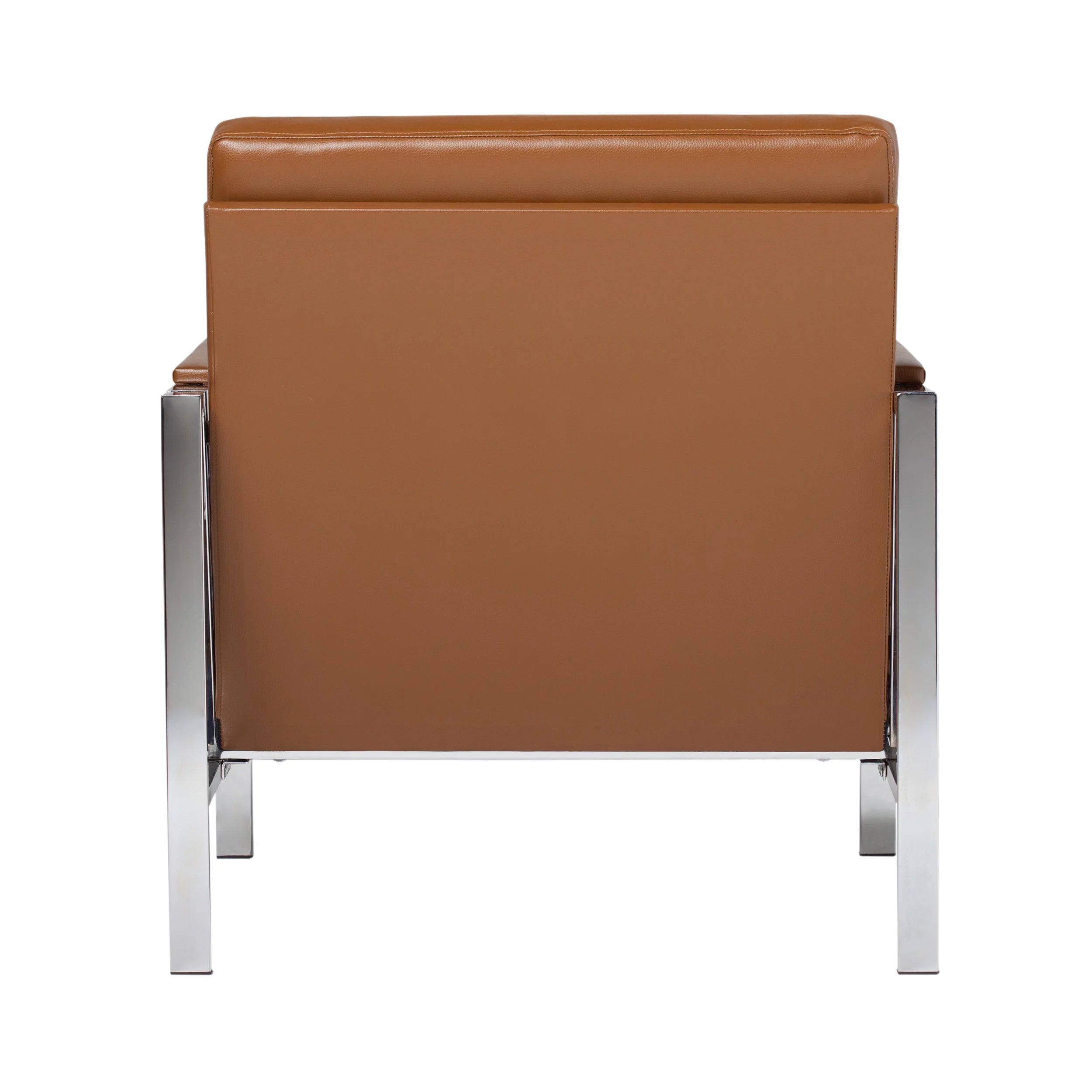 Blended Leather and Metal Frame Accent Arm Chair J562
