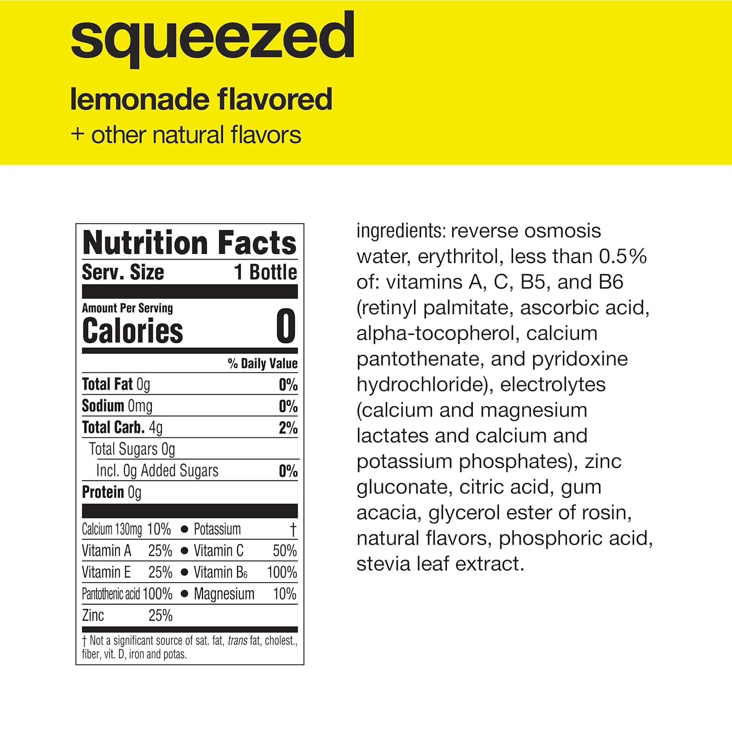 16.9 Fl Oz (24 Count) Electrolyte Enhanced Lemonade Water H94120