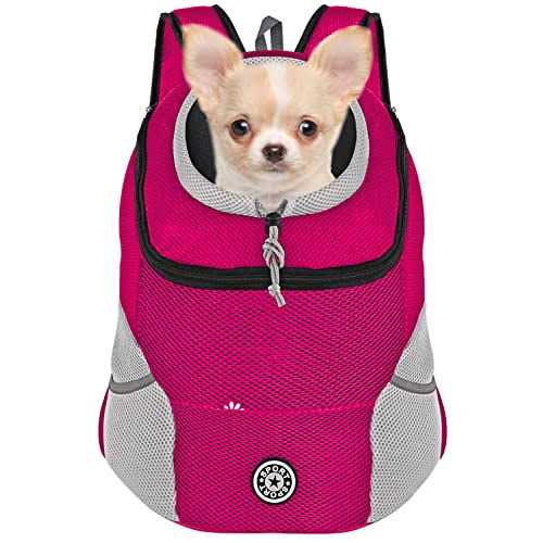 Dog Backpack Carrier Pet Carrier Travel Bag Front Pack with Safety Reflective Strips R556559
