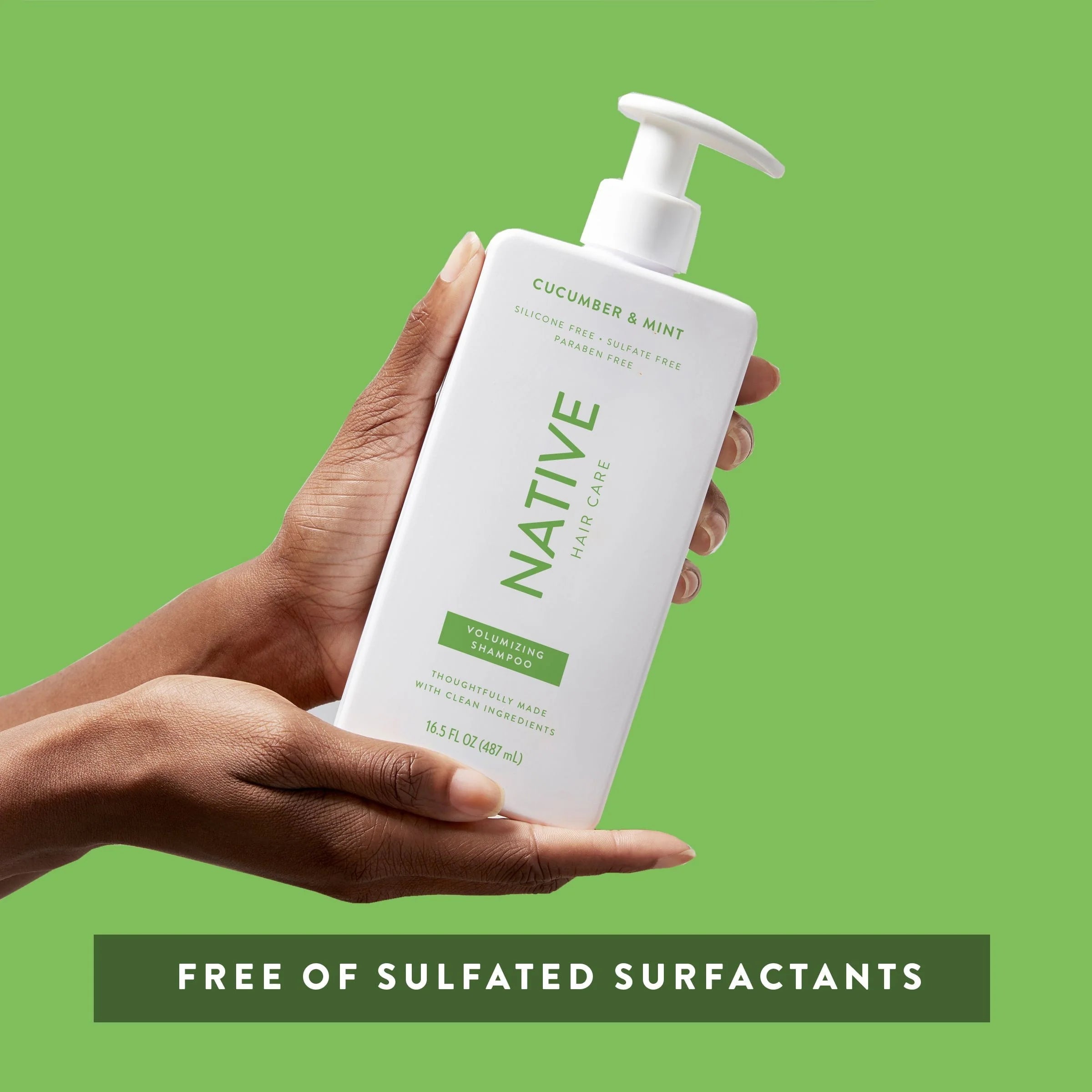 Cucumber & Mint Volumizing Shampoo, Sulfate & Paraben Free, 16.5 oz V746