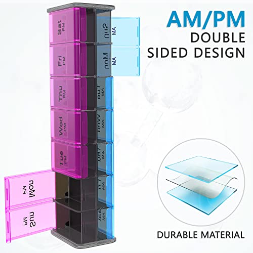 7 Day Pill Organizer with AM PM Compartments D863659