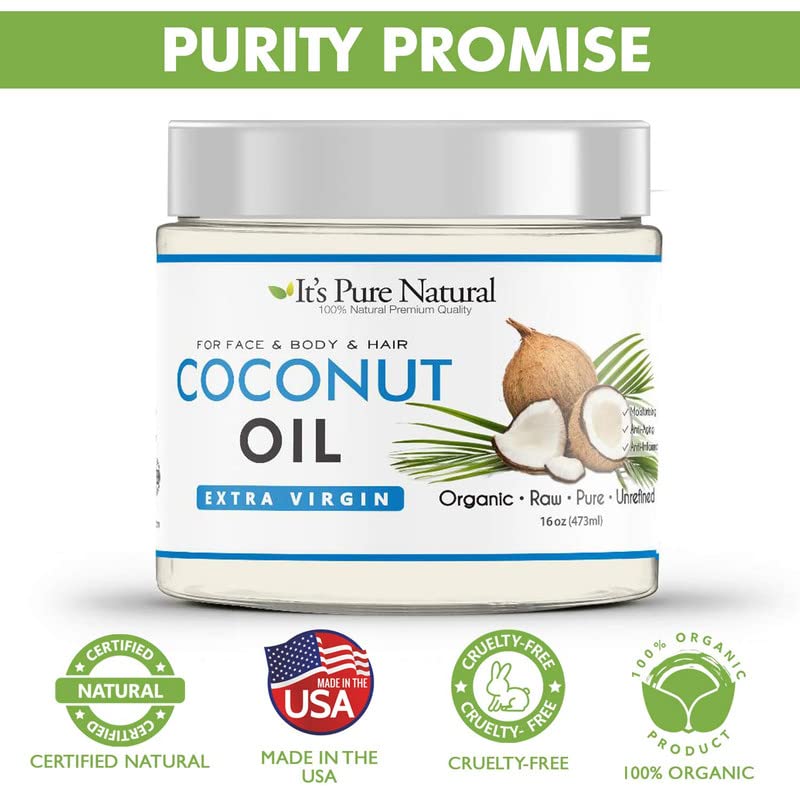 Extra Virgin Organic Unrefined Raw Coconut Oil (8 oz) Q426895