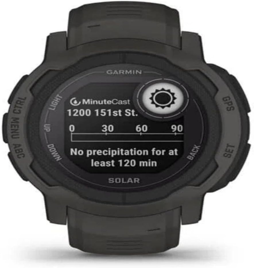 Graphite GPS Outdoor Watch with Solar Charging W68944