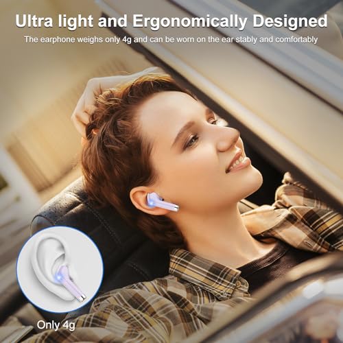 Blue Wireless Earbuds with LED Power Display IPX7 Waterproof V53430
