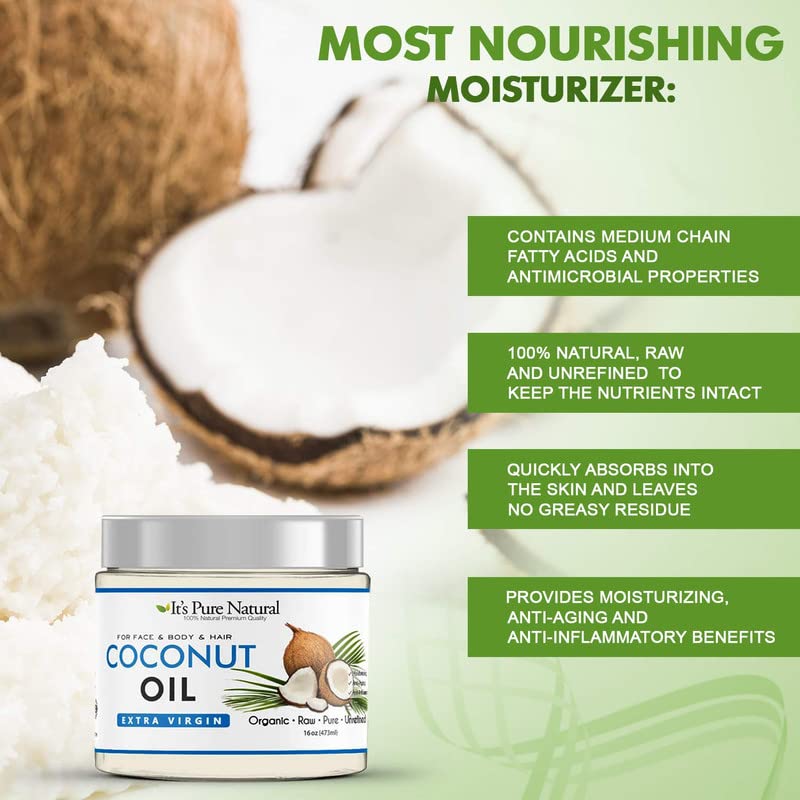 Extra Virgin Organic Unrefined Raw Coconut Oil (8 oz) Q426895