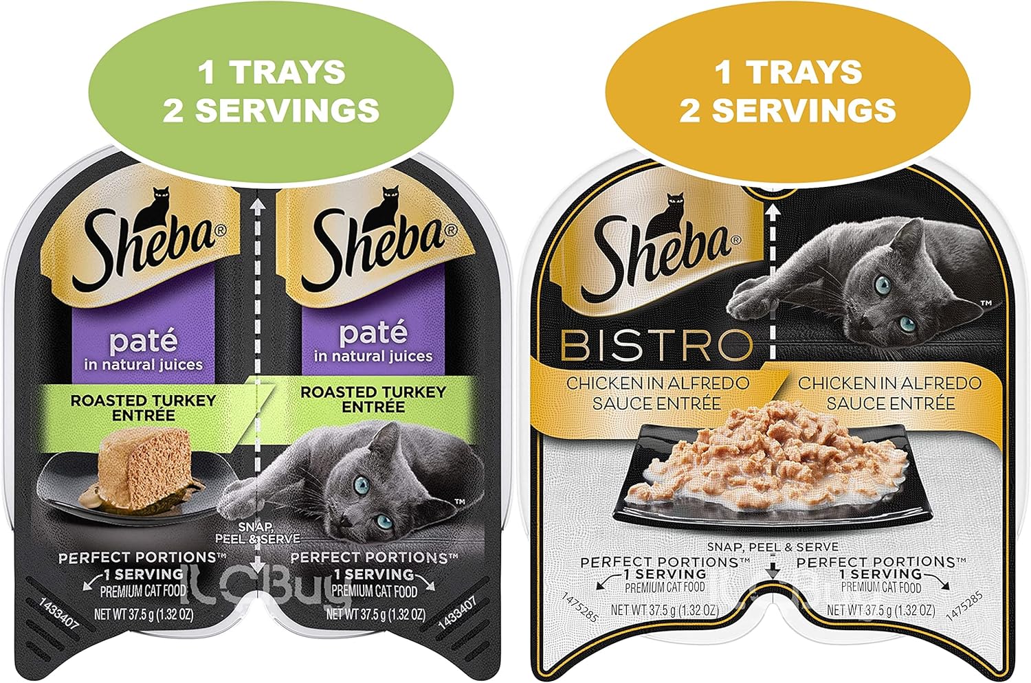 12 Trays 2.6 Oz Each Assorted Cuts in Gravy Pate in Natural Juice Cat Food F127257