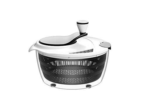 Large 4.2 Quart Salad Spinner with Bowl Rotary Handle (Black) L253127