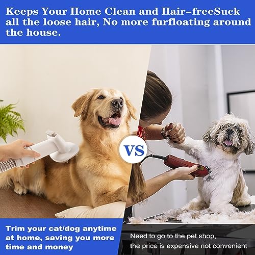 Pet Grooming Kit with 4 Hair Clipper Combs, 2.5L Vacuum Cleaner, and 7 Pet Grooming Tools V463