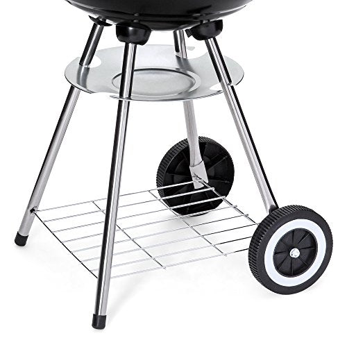 18-inch Portable Steel Charcoal BBQ Grill, Black D22124