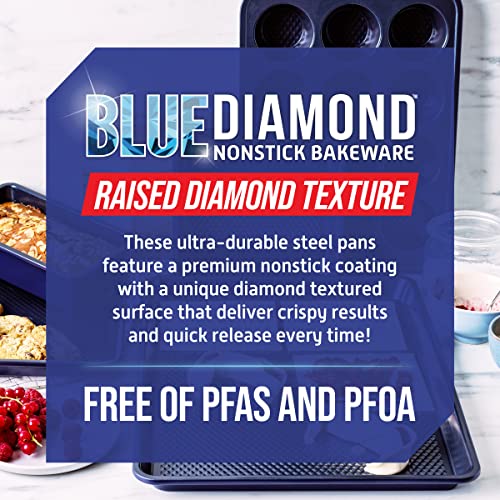 Blue Diamond 2 Piece Nonstick Cookie Sheet Baking Pan Set L494389