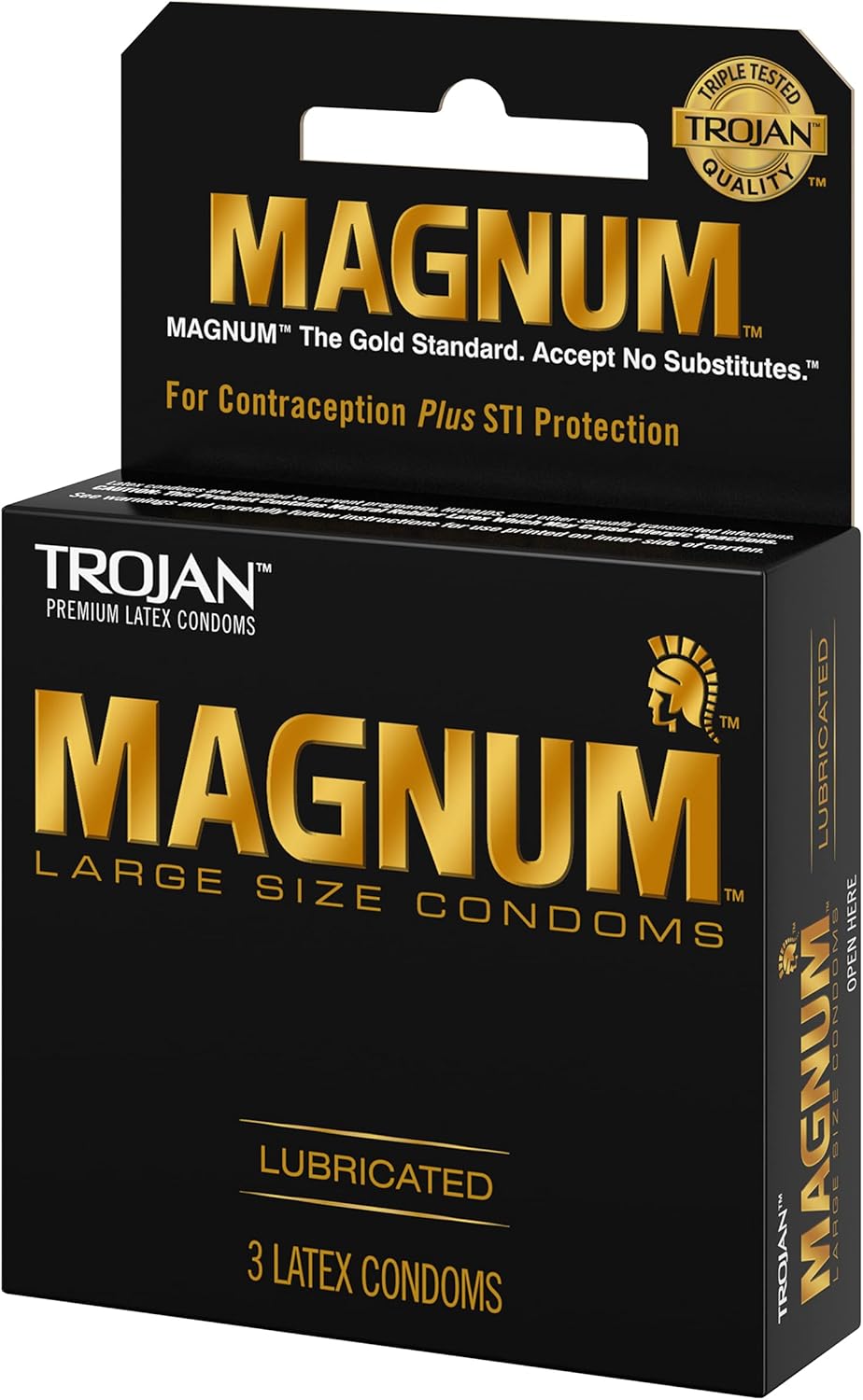 Large Lubricated Latex Condoms - 3 ct, Pack of 5 N11356