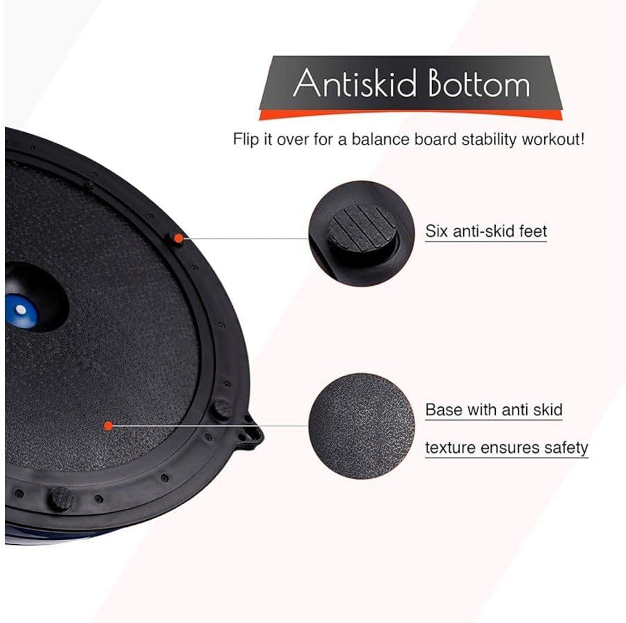 Half Ball Balance Trainer with 2 Resistance Bands V960448