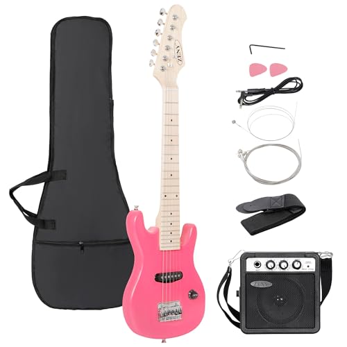 30 inch Kids Electric Guitar with Amp, Gig Bag, Strap, Cable, Strings and Picks (Black) X1236