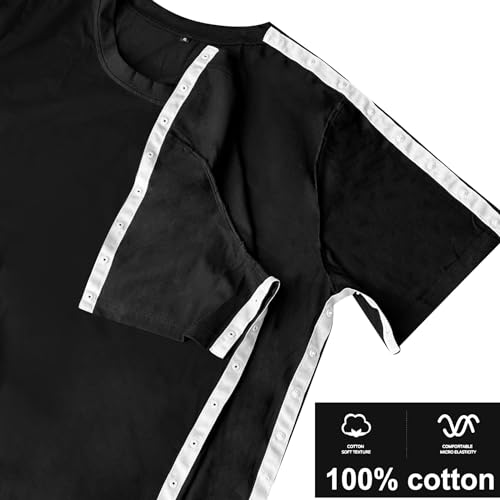 Tear Away Short Sleeve Full Open Side Snap Shirts I824