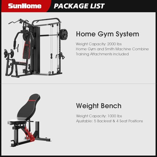 Smith Machine with 138LB Weight Stack C650