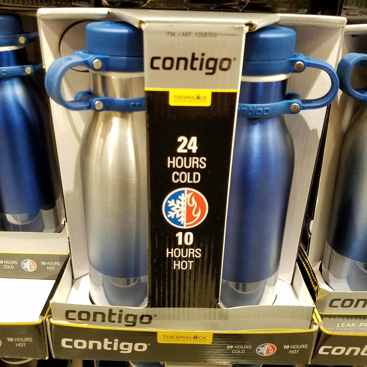 20 oz Stainless Steel Water Bottle 2-Pack Blue B997