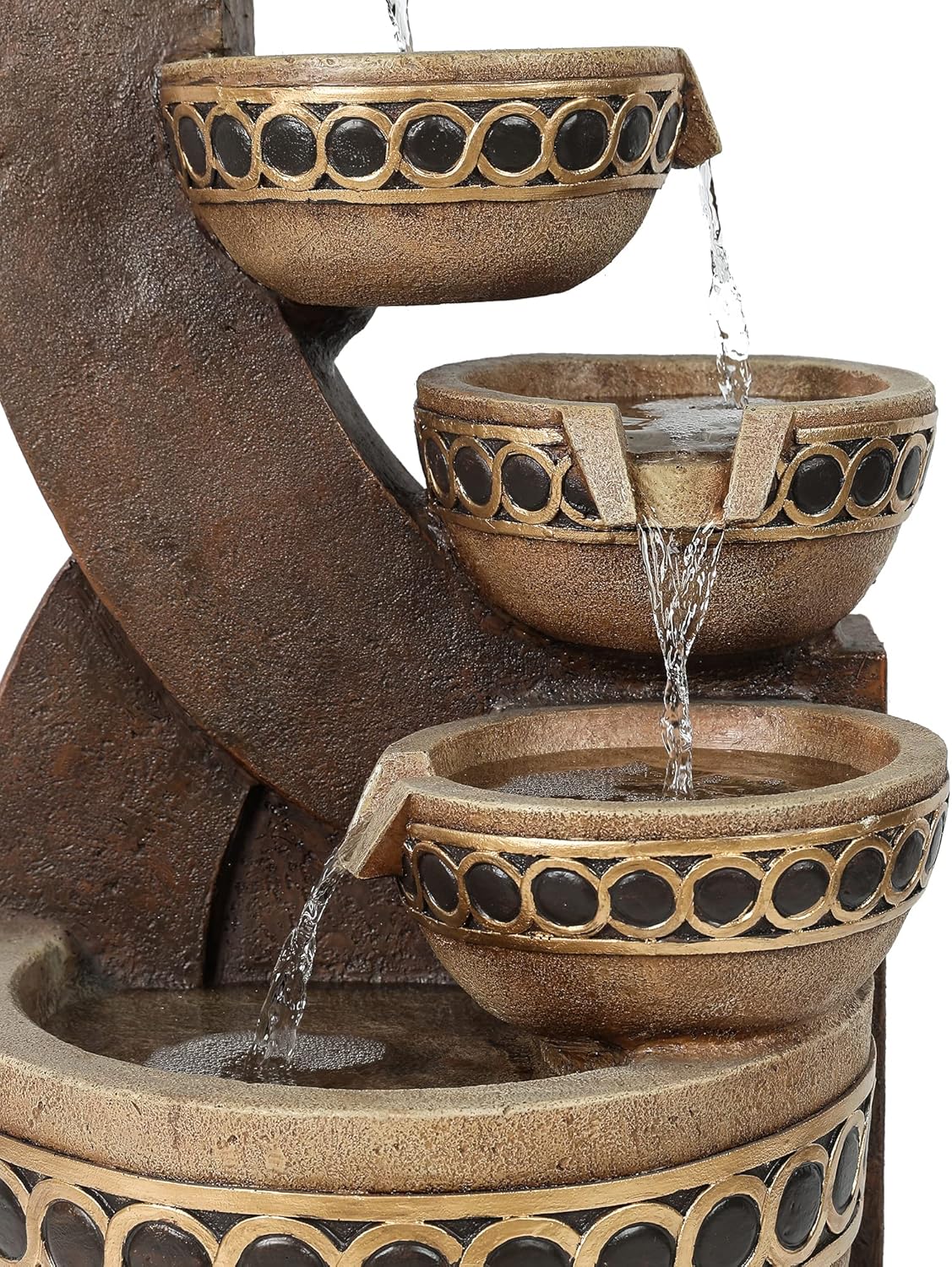 5 Tiered Polyresin Outdoor Water Fountain B393679