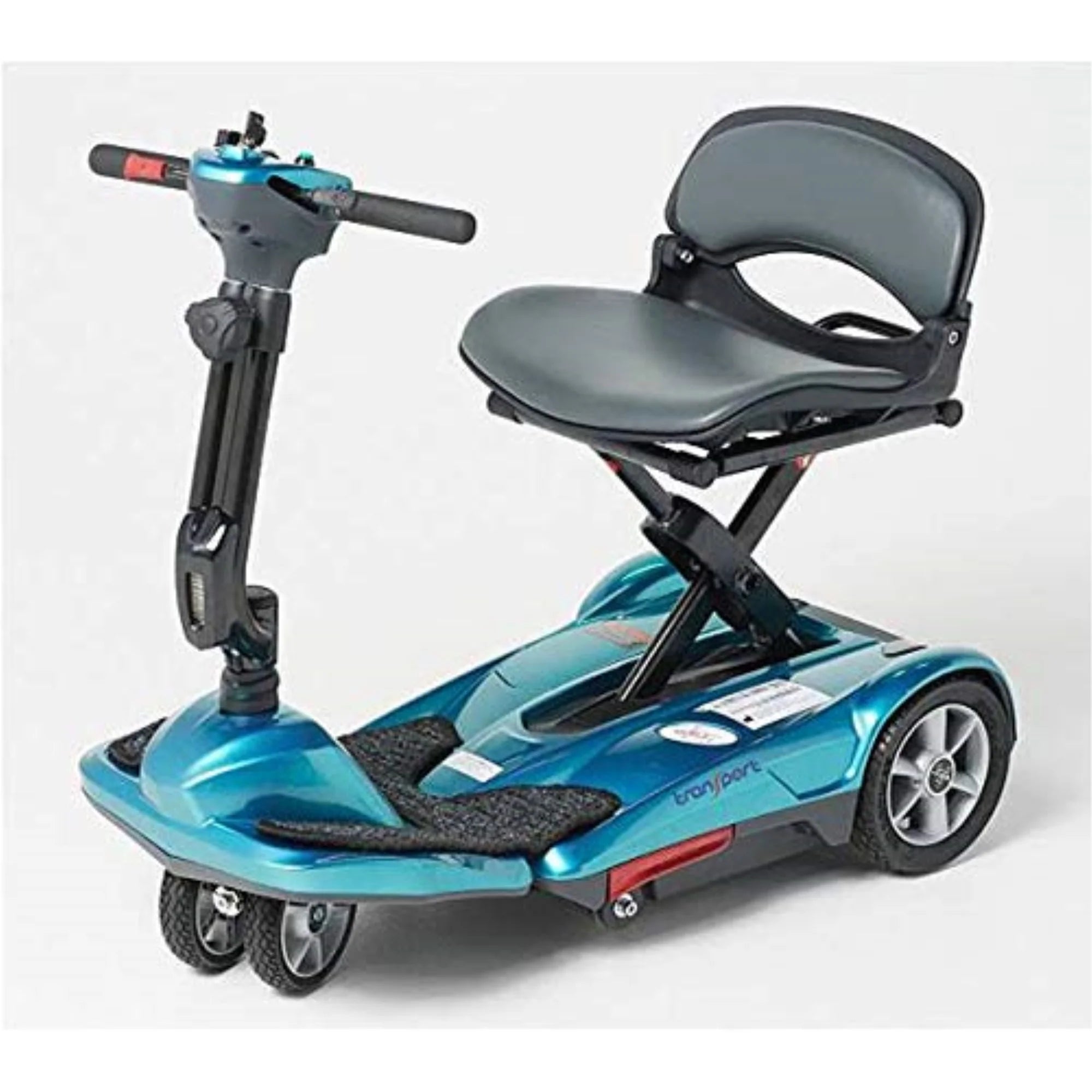 Compact Lightweight Manual Folding Mobility Scooter with Lithium Battery (Blue) K6447