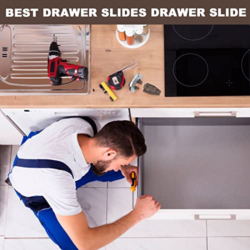 1 Set of Drawer Slides with Metal Blackplate and Drawer Stop with Roller M99903