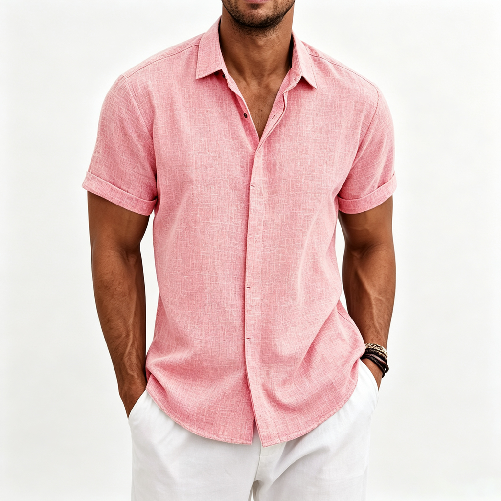 Vacation Loose Linen Short-Sleeve Shirt
