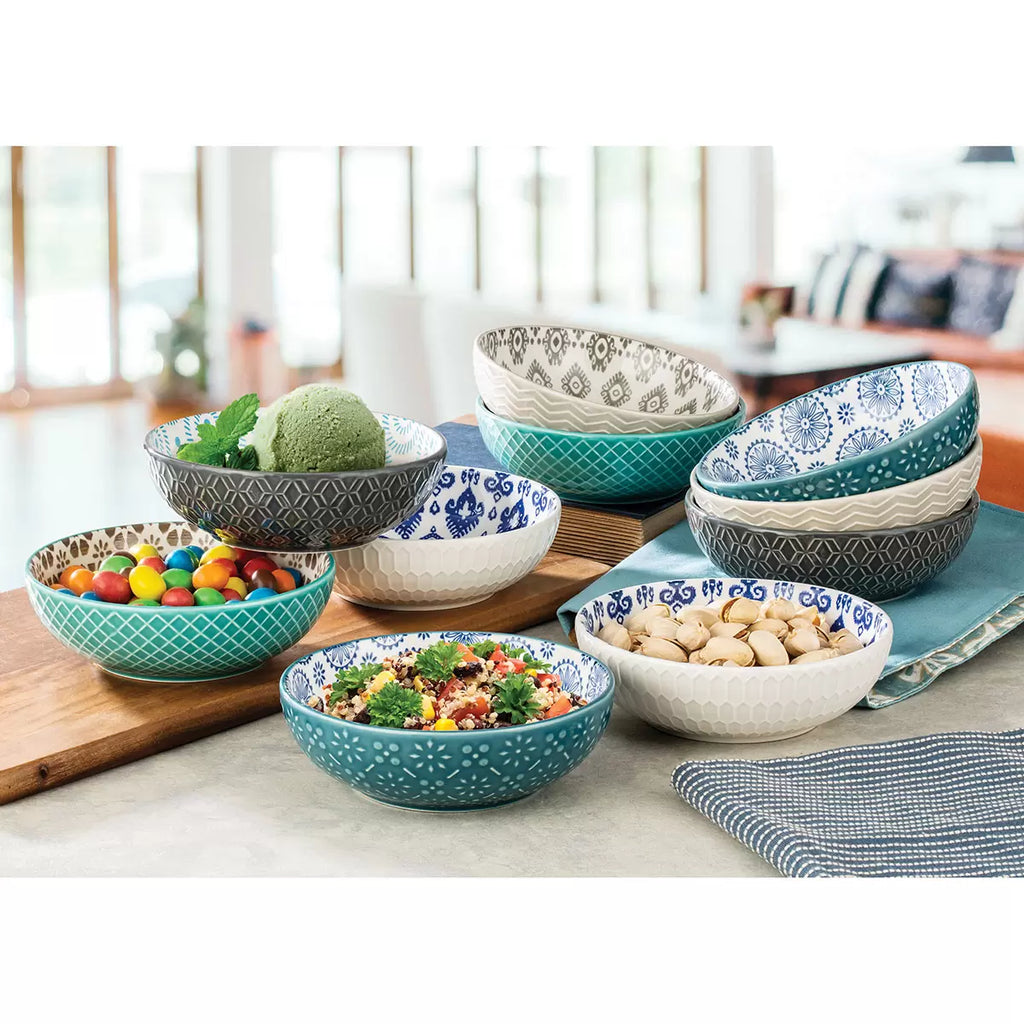 10-Piece Stoneware Bowls, 14.5 Oz K3477
