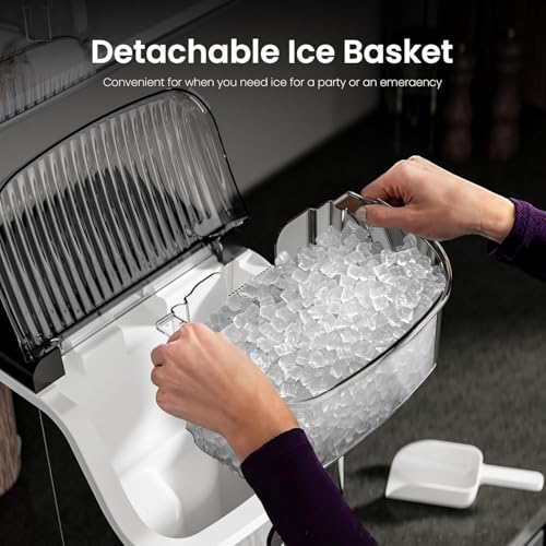 Black Portable Ice Maker Machine with Self-Cleaning Function O598149